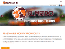 Tablet Screenshot of elmetrotransit.com